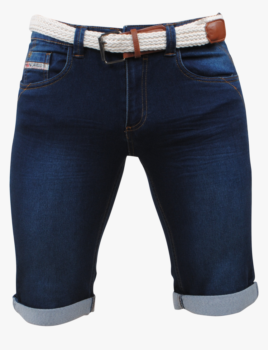 Men"s Stretch Jeans Short With Free Belt - Pocket, HD Png Download, Free Download
