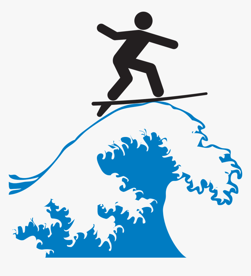 Surfing Clipart Transparent, HD Png Download, Free Download