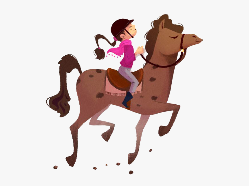 Horse Pony Equestrianism Clip Art - Clip Art Cartoon Horse Riding, HD Png Download, Free Download