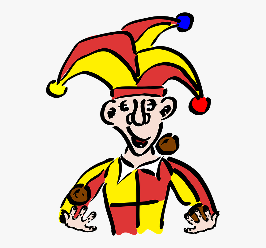 Joker, Balls, Juggling, Hat, Red, Yellow, Bells - Joker From Middle Ages, HD Png Download, Free Download
