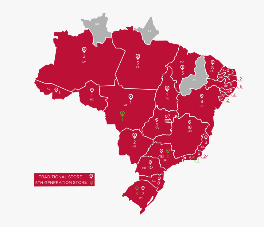 Map Of Poverty In Brazil, HD Png Download, Free Download