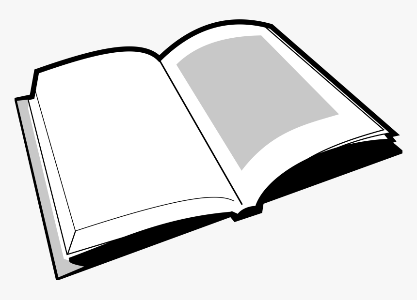 Transparent Open Book Clip Art Png - Book Cartoon Black And White, Png Download, Free Download