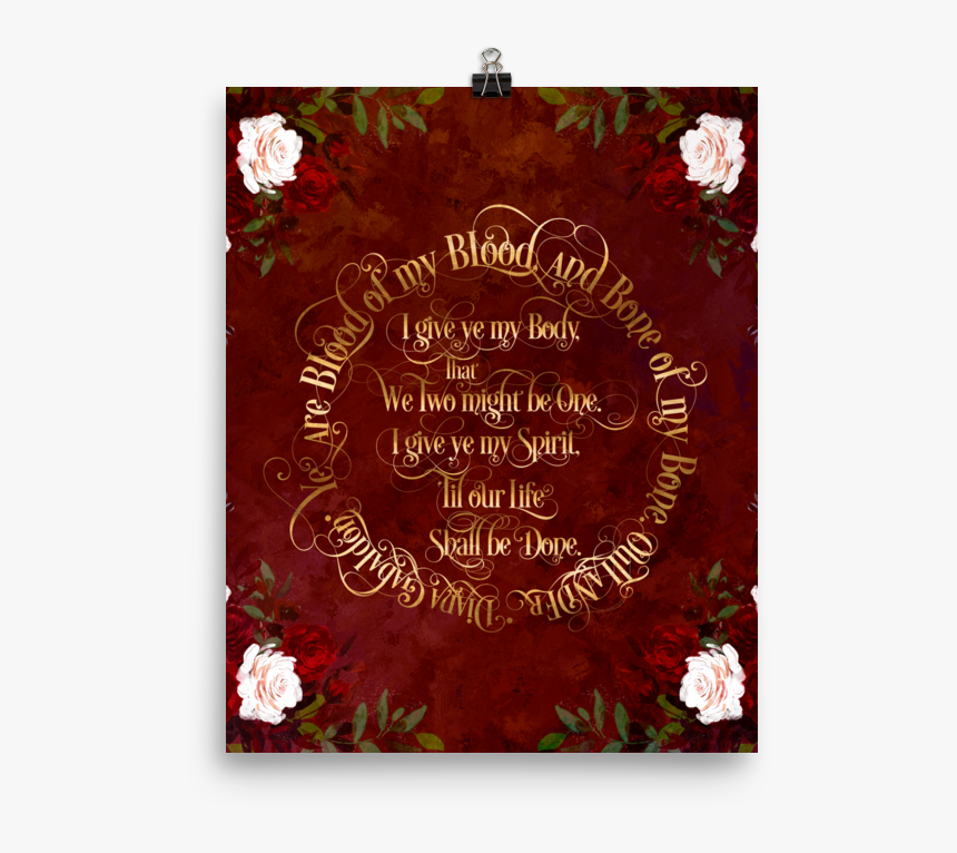 Outlander Wedding Vows Art Print - Outlander Blanket, HD Png Download, Free Download