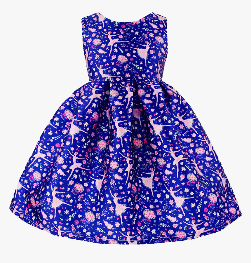 Baby Party Frocks No Background - Girls Print Dress, HD Png Download, Free Download