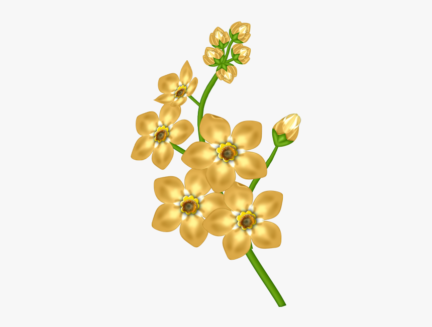Yellow Cliparts Transparent Design - Free Clip Art Of Yellow Flowers, HD Png Download, Free Download