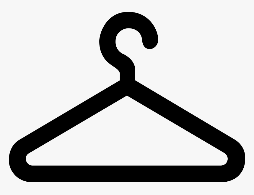 Clothes Hanger Dress Clip Art - Hanger Clipart Black, HD Png Download, Free Download