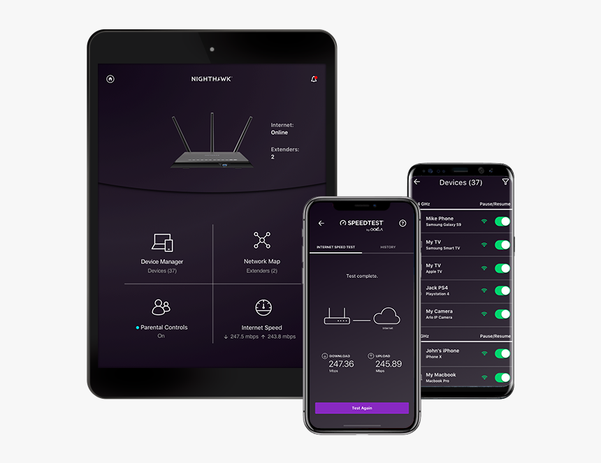 App-devices - Netgear Nighthawk App, HD Png Download, Free Download