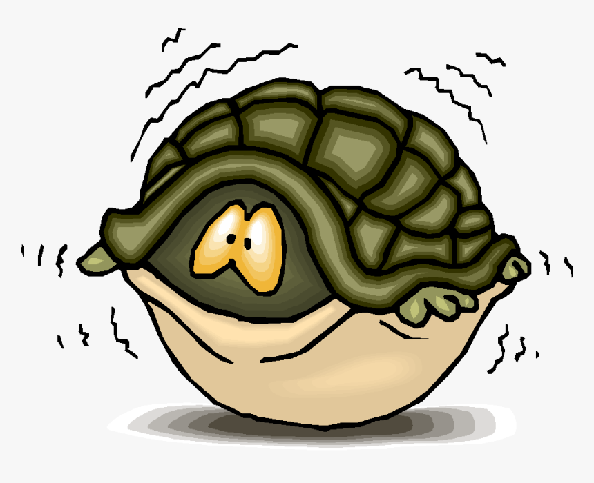 Clipart Turtle Top - Turtle Inside Shell Cartoon, HD Png Download, Free Download