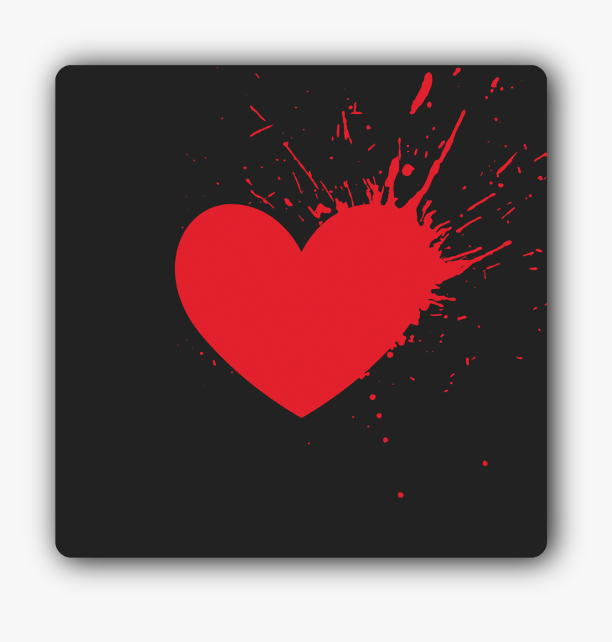 Poker Spade Icon Splash Diwali Coasters - Heart, HD Png Download, Free Download