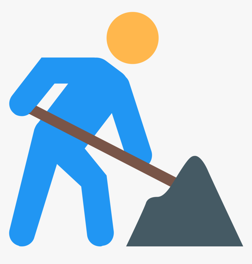 This Is A Picture Of A Person Leaning Over To The Right, - Work In Progress Icon Blue, HD Png Download, Free Download