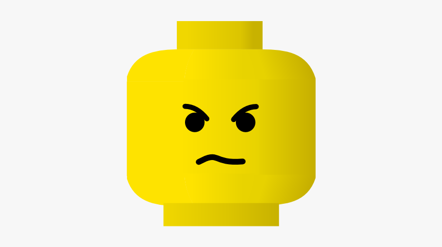 Free Vector Lego Smiley Angry Clip Art - Angry Lego Face, HD Png Download, Free Download