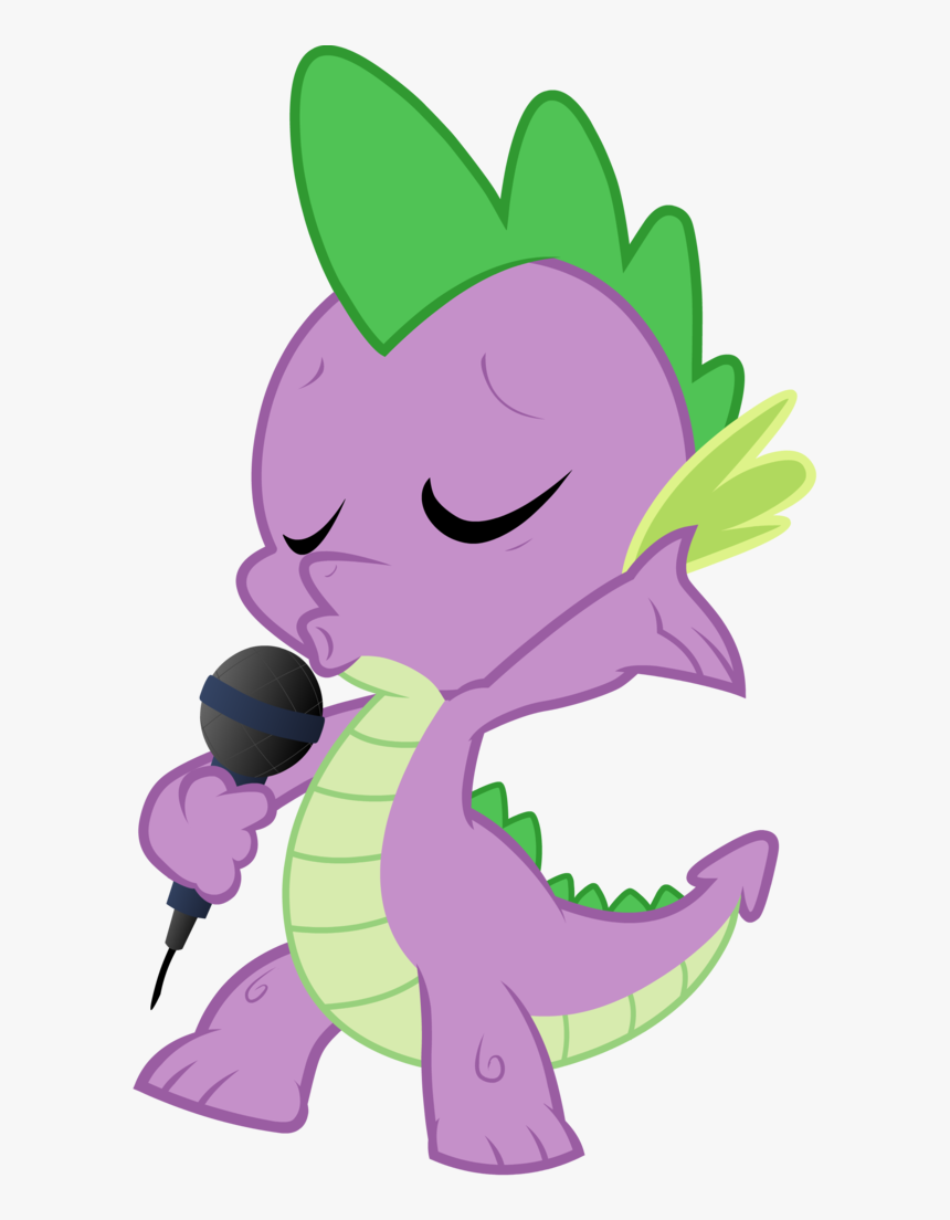 Artist Shadowgtr Safe Simple Background Singing Ⓒ - Spike My Little Pony Friendship, HD Png Download, Free Download