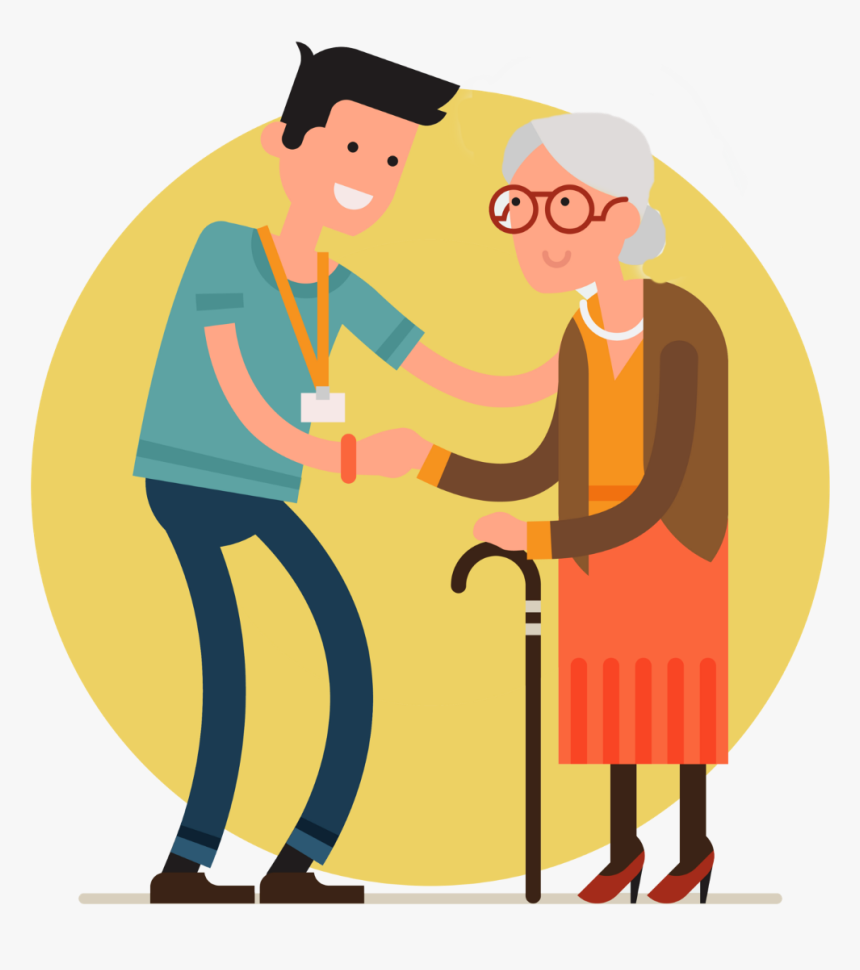 Medicinal Clipart Elderly Care - Senior Citizen Clipart Png, Transparent Png, Free Download