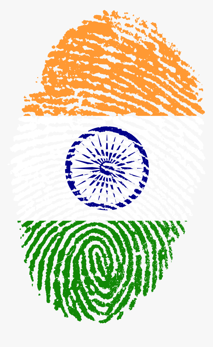 India Flag Fingerprint Country - Challenges To Digital India, HD Png Download, Free Download