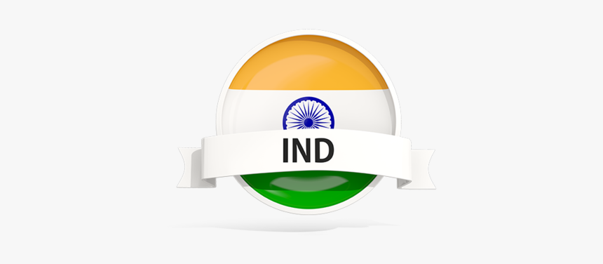Round Flag With Banner - Flag Of India, HD Png Download, Free Download