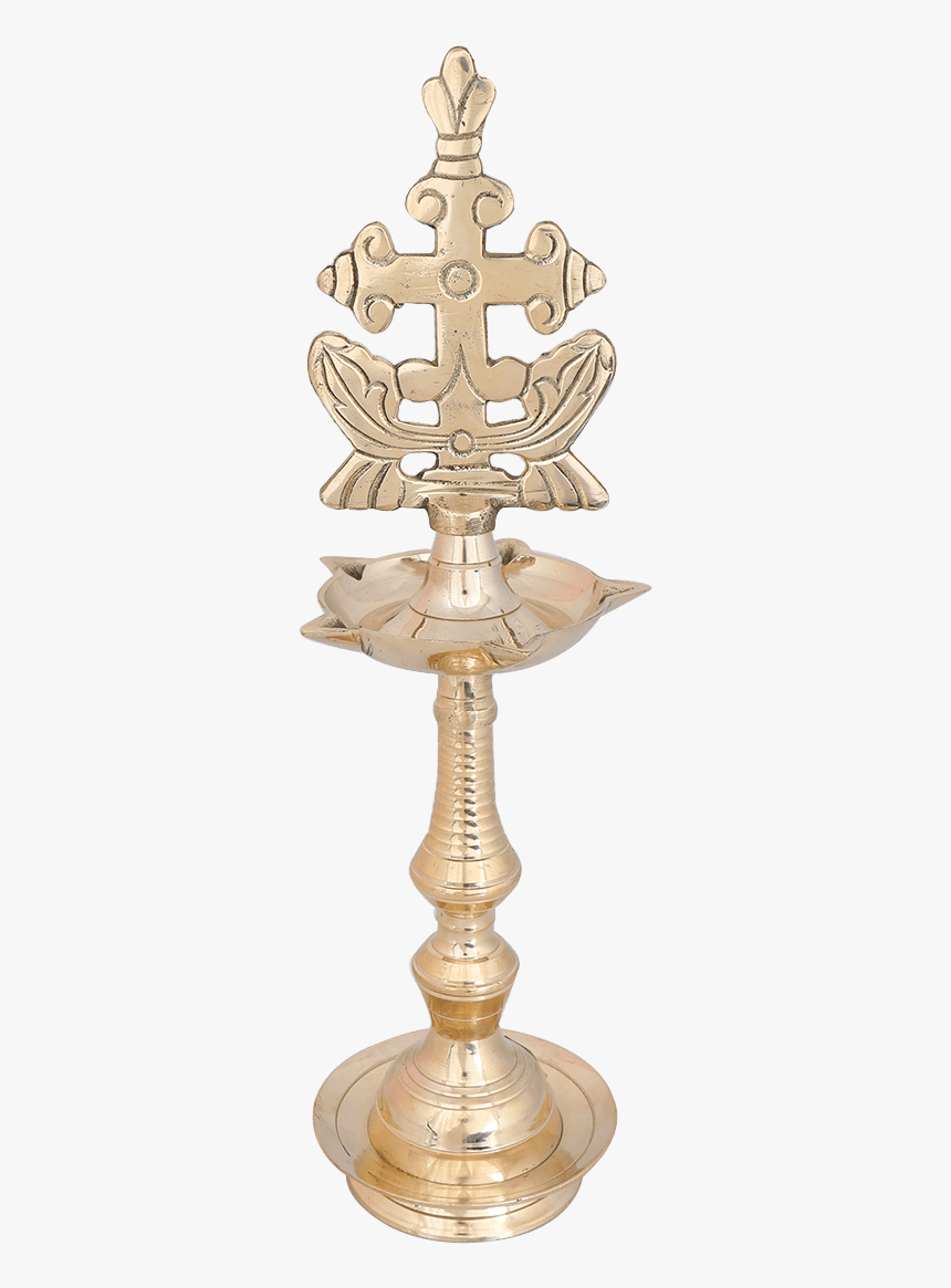 Cross South Indian Brass Oil Lamps - Brass, HD Png Download, Free Download