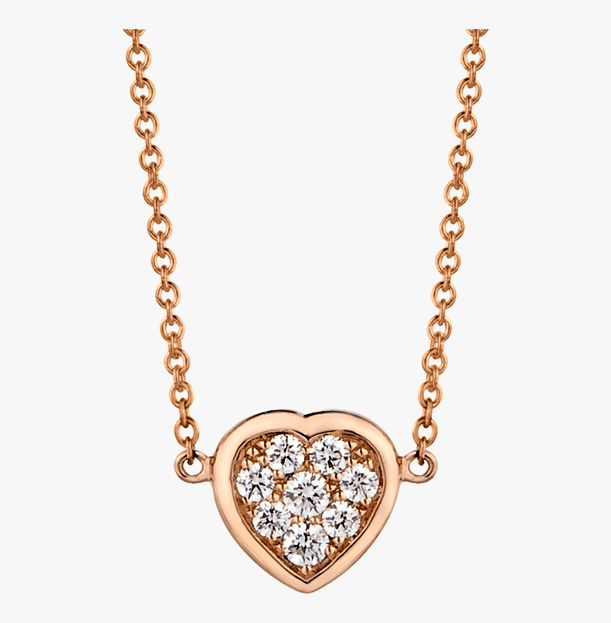 Transparent Heart Cluster Png - White Gold Necklace, Png Download, Free Download