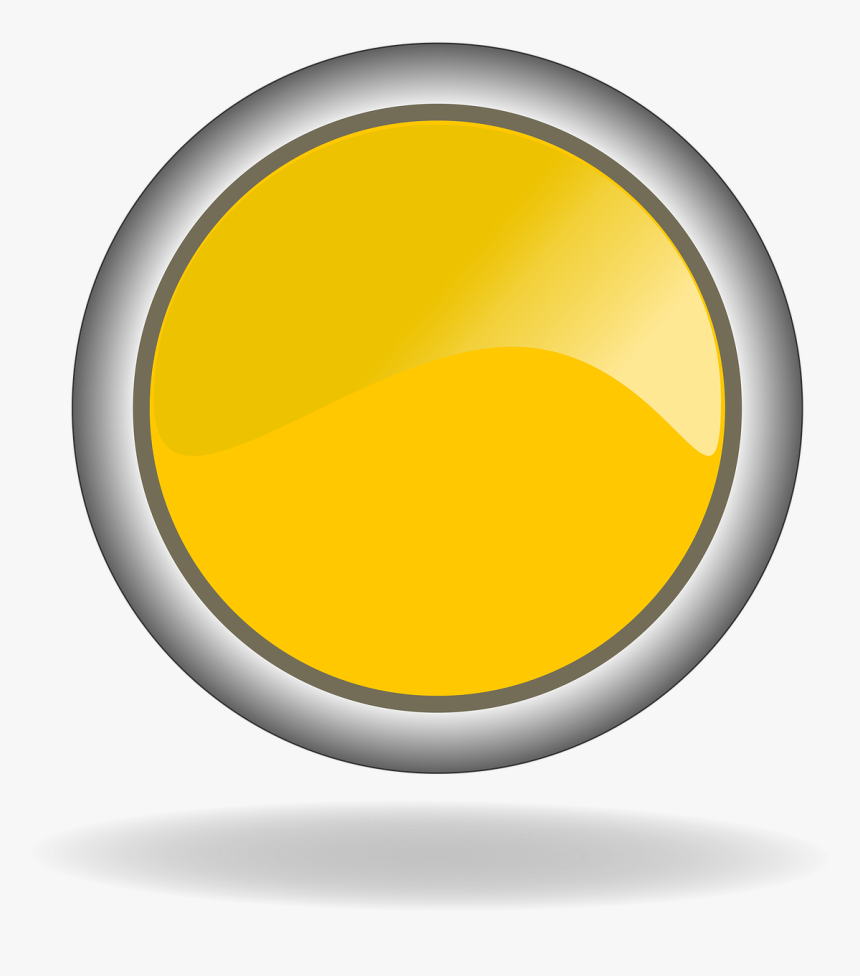 Yellow, Yellow Button, Button, Web, Internet, 3d - Bouton Jaune Png, Transparent Png, Free Download