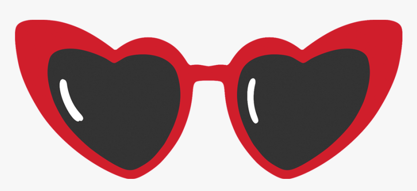 Animated Sunglasses Png - Red Heart Shaped Glasses Clipart, Transparent Png, Free Download