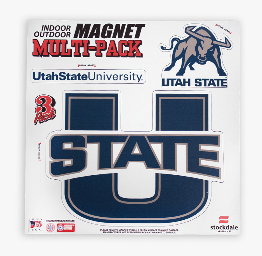 Utah State University Aggie Bull Magnets Tri-color - Sticker, HD Png Download, Free Download