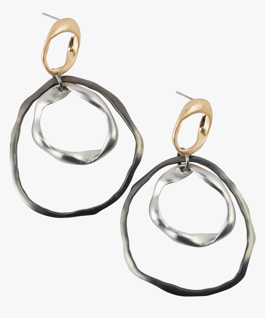 *large Tri Color Hoop Earrings - Earrings, HD Png Download, Free Download