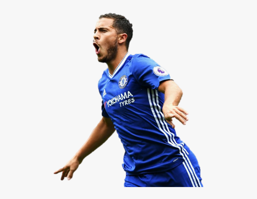 Football Player,player,team Sport,ball Game,soccer - Chelsea Hazard Png, Transparent Png, Free Download