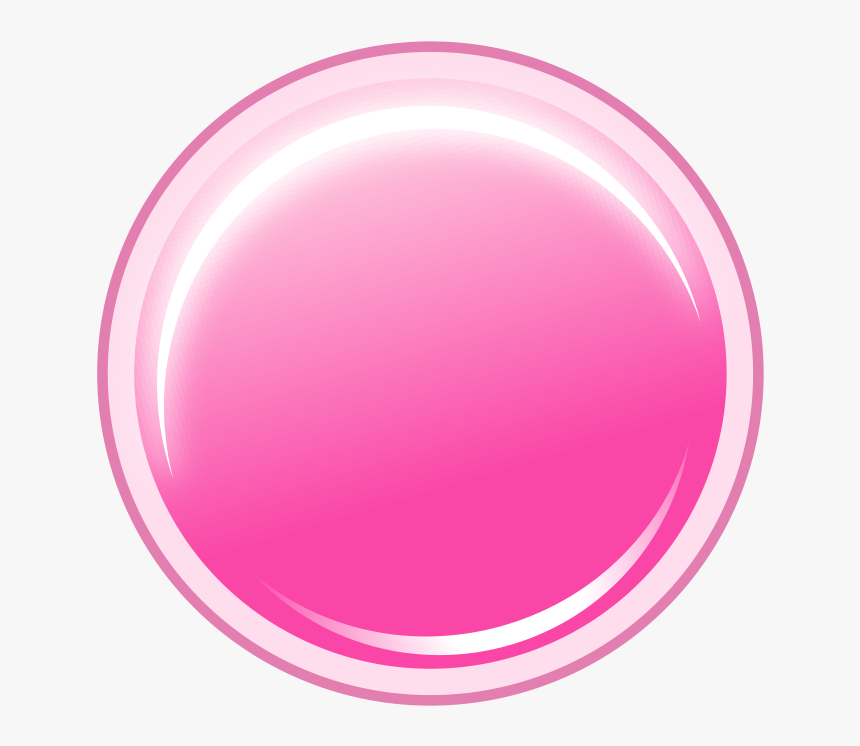 Pink Push-button Transparency And Translucency - Circle, HD Png Download, Free Download