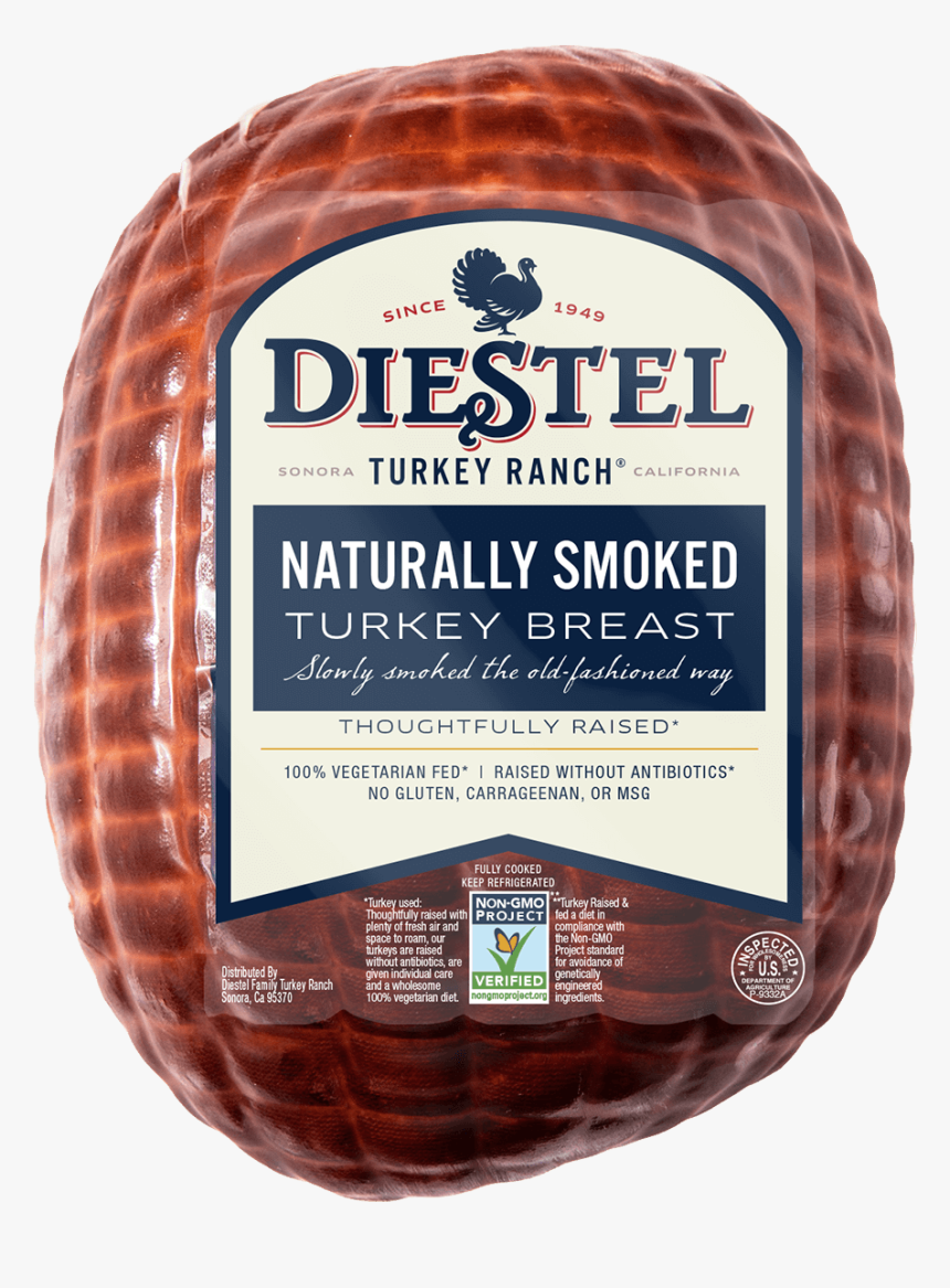 Delibulk Turkeybreast Naturallysmoked Non-gmo Rendering - Diestel Turkey Peppered, HD Png Download, Free Download