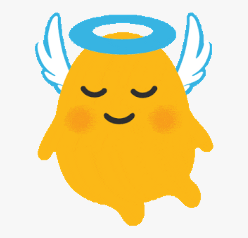 Emoji Blob Angel Smile Happy Nice Emoticon - Blob Angel, HD Png Download, Free Download
