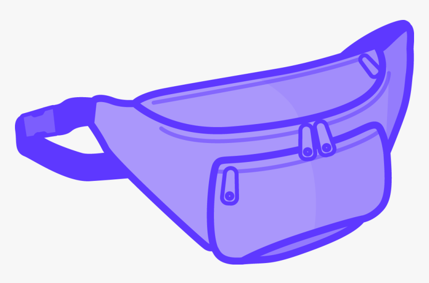 Hip Clip Fanny Pack - Fanny Pack Clip Art, HD Png Download, Free Download