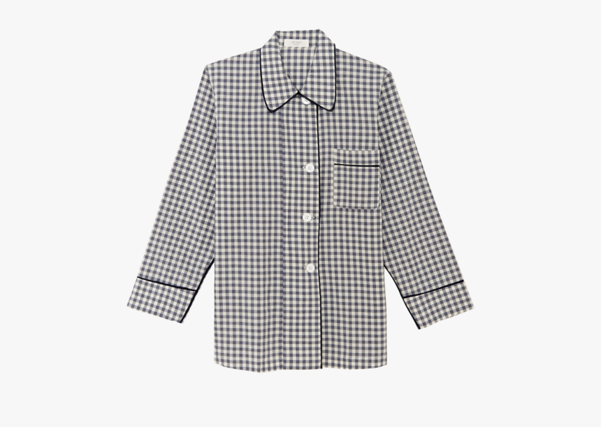 Kate Pajama Top Sea Gingham - Coat, HD Png Download, Free Download