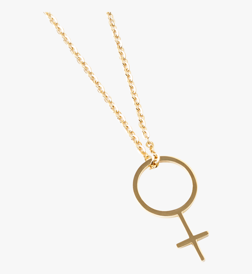 Gold Chain Necklace With Venus Symbol Charm - Austin Powers Necklace Png, Transparent Png, Free Download