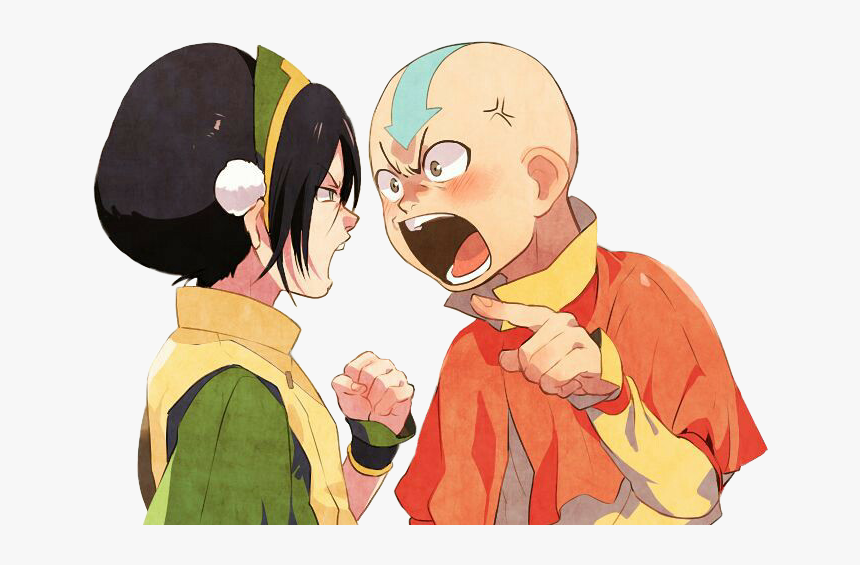 #sticker #anime #avatar #toph #aang - Aang And Toph Fan Art, HD Png Download, Free Download