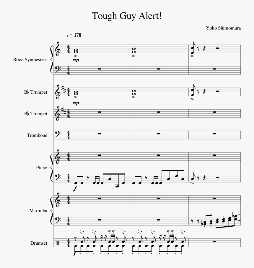 Tough Guy Alert Sheet Music, HD Png Download, Free Download