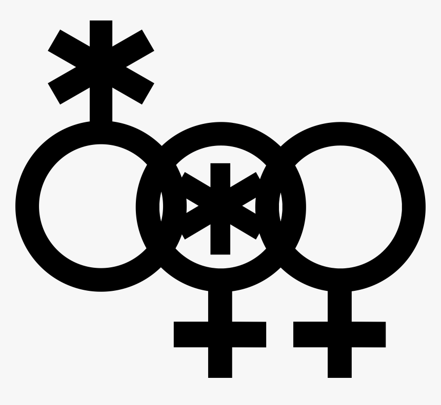Nonbinary Woman Symbol Interlocked With A Nonbinary - Nonbinary Symbol, HD Png Download, Free Download