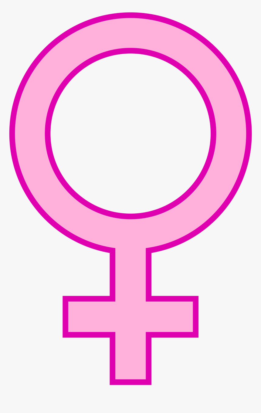 File - Femalepink - Svg - Wikimedia Commons - Transparent Background Female Gender Symbol, HD Png Download, Free Download