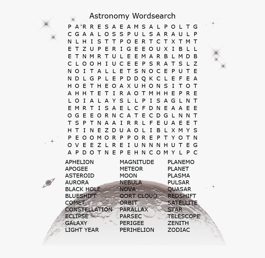 Astronomy Word Search - Water Cycle Word Search Answer Key, HD Png Download, Free Download