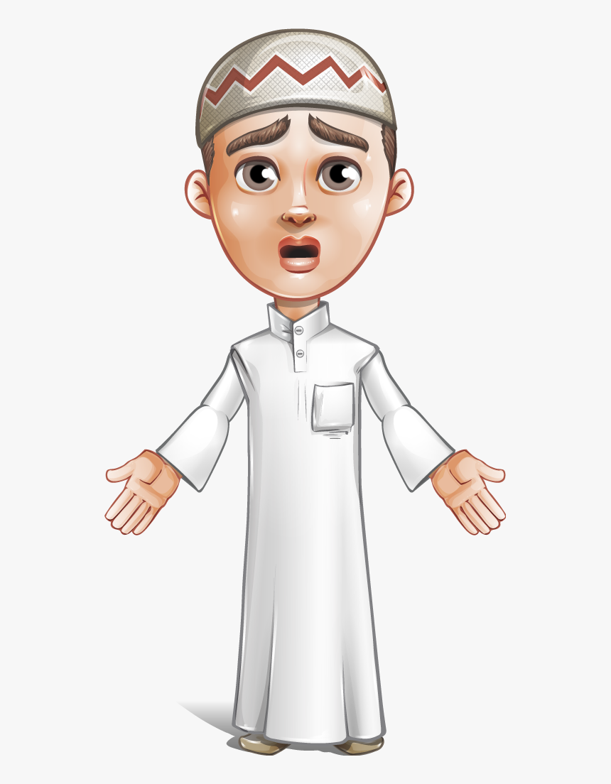 Clipart Family Muslims - Arabic Boy Cartoon Character, HD Png Download, Free Download