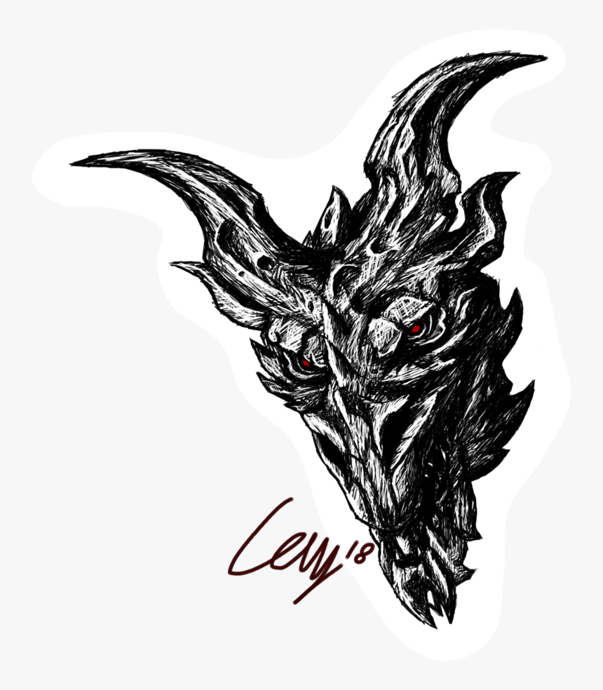 Alduin Drawing Smaug Transparent Png Clipart Free Download - Illustration, Png Download, Free Download