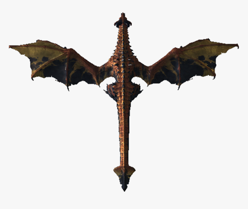 Elder Scrolls - Skyrim Dragon Top View, HD Png Download, Free Download