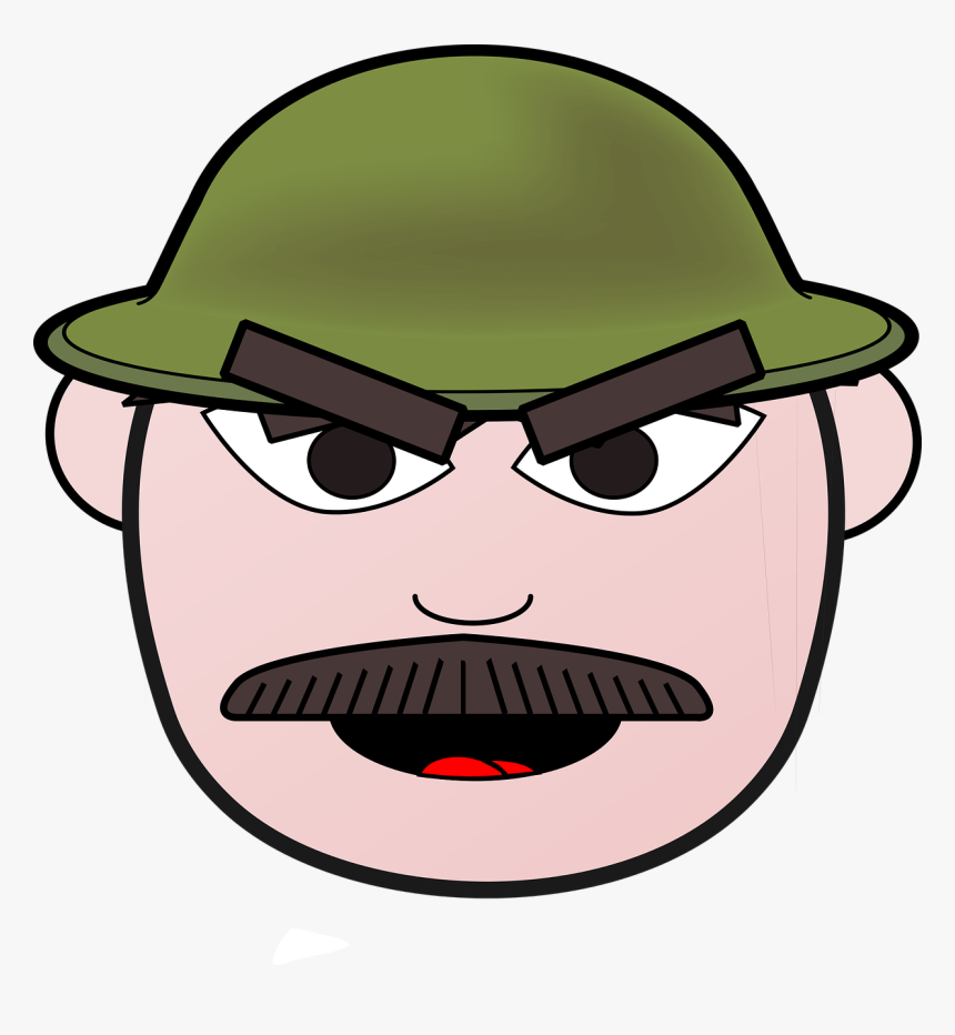 Clipart Angry Soldier, HD Png Download, Free Download