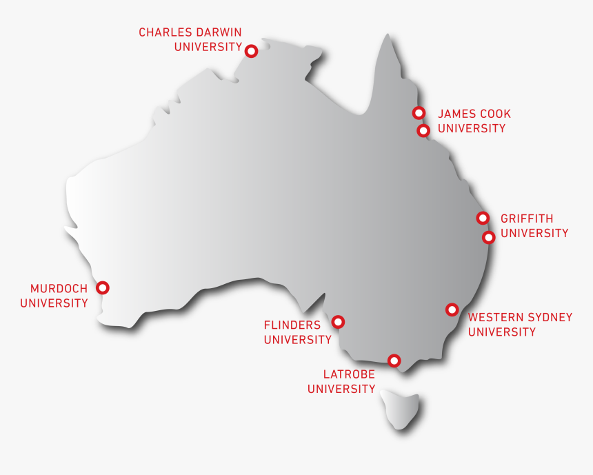 Australian University Map, HD Png Download, Free Download