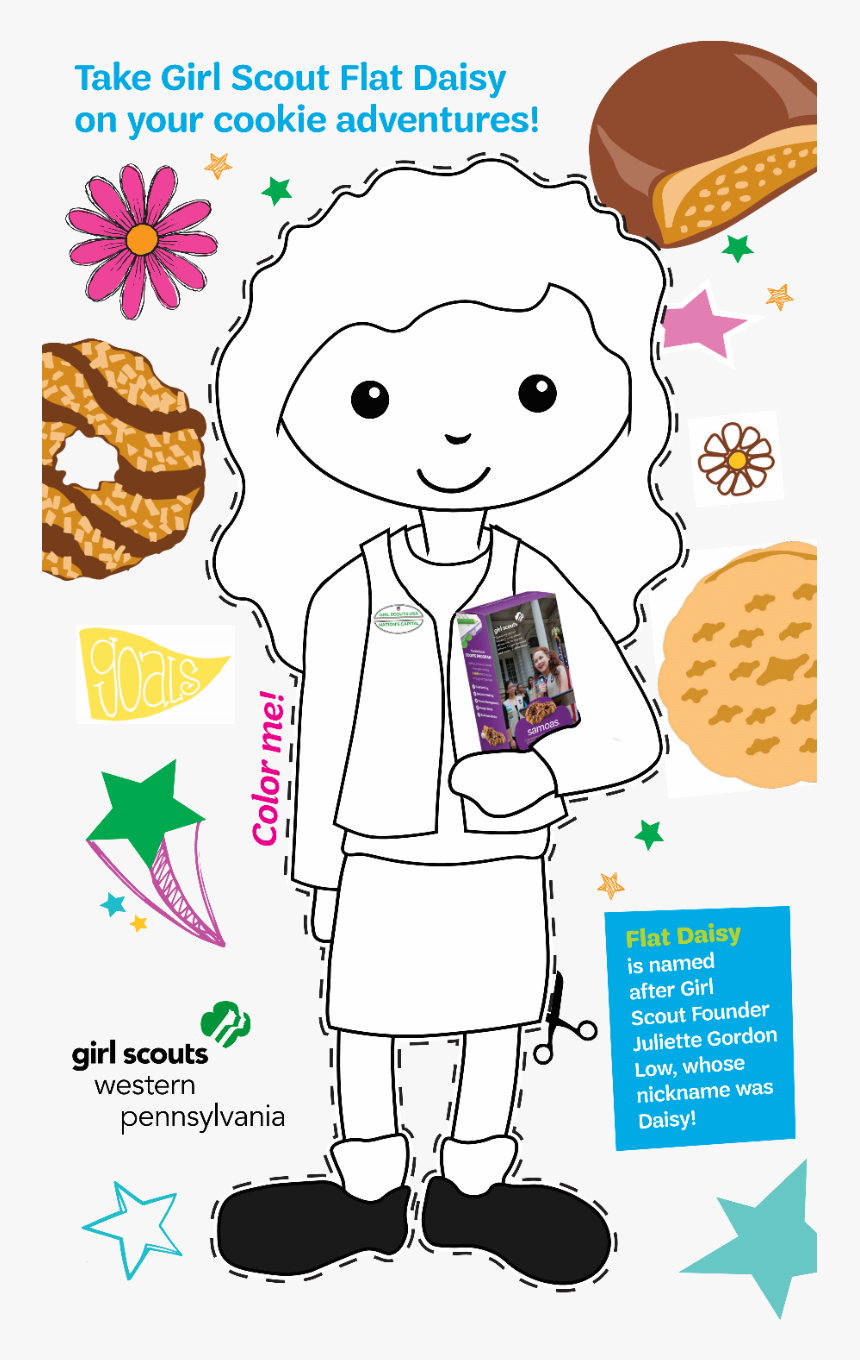Flat Daisy - Girl Scout, HD Png Download, Free Download
