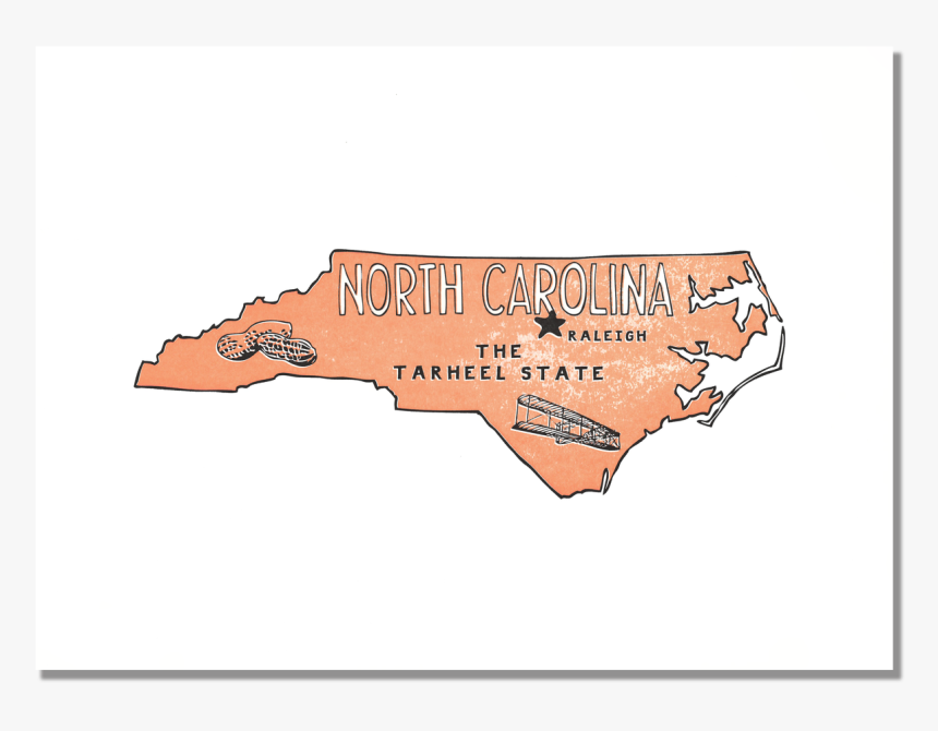 North Carolina State Print - Map, HD Png Download, Free Download