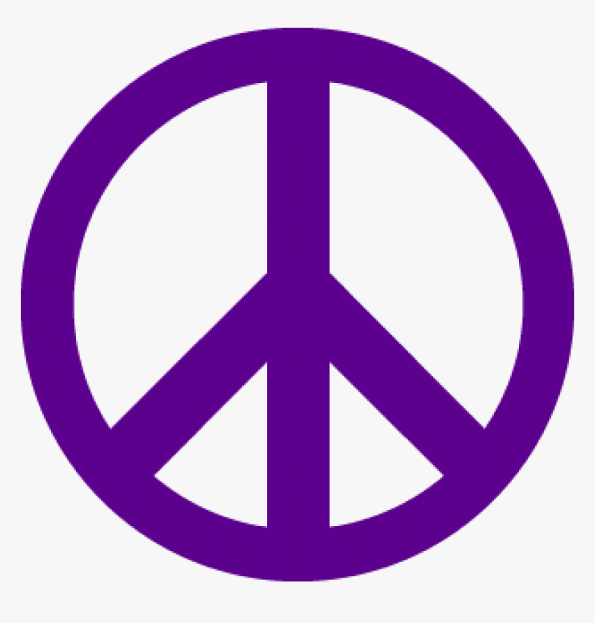 Purple Peace Sign Png, Transparent Png, Free Download