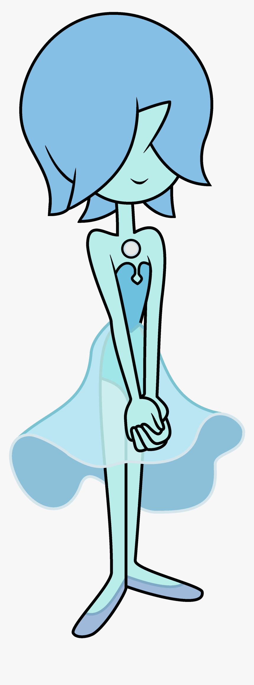 Clothing White Face Footwear Standing Line Art Head - Pearl Blue Diamond Steven Universe, HD Png Download, Free Download