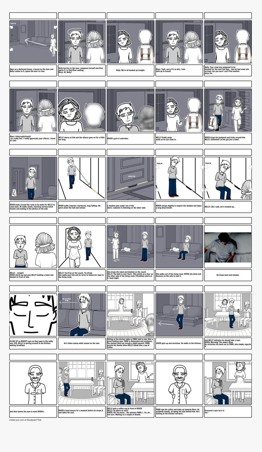 Make A Pictorial Storyboard A Haunted Shadow, HD Png Download, Free Download