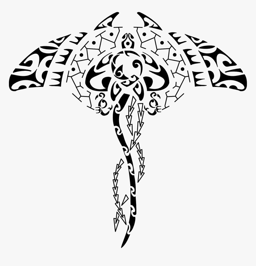 Polynesia Mori People Manta Ray Tattoo Symbol - Maori Tattoo Vorlagen Frau, HD Png Download, Free Download