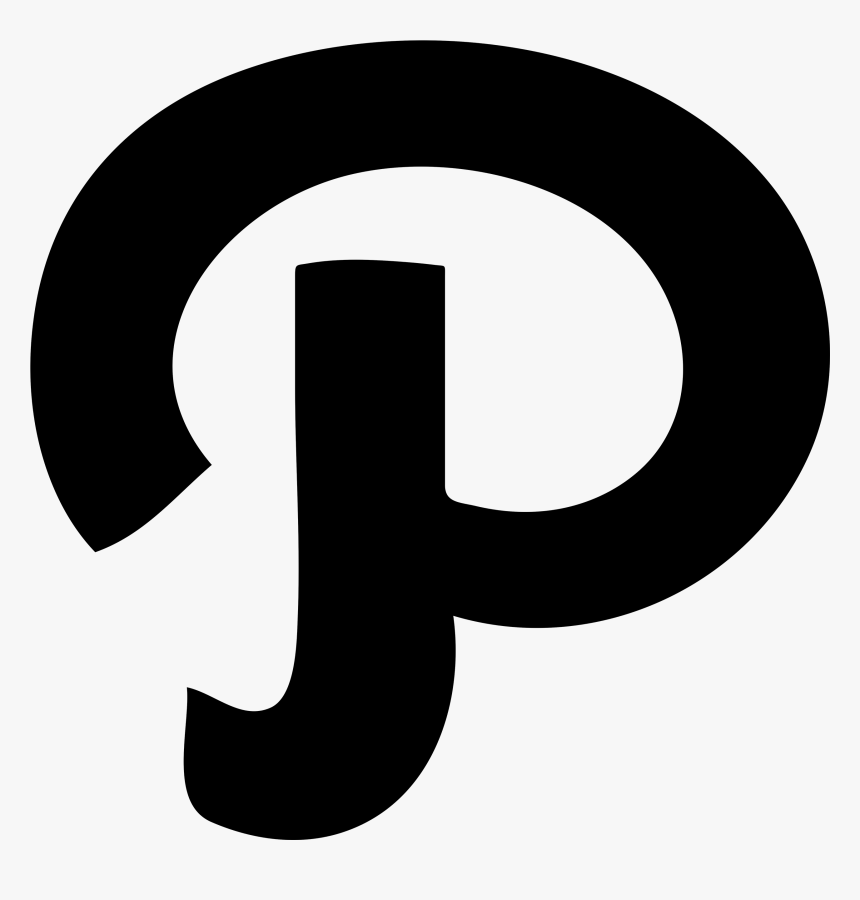 P ロゴ フリー - Path Logo Black And White, HD Png Download, Free Download
