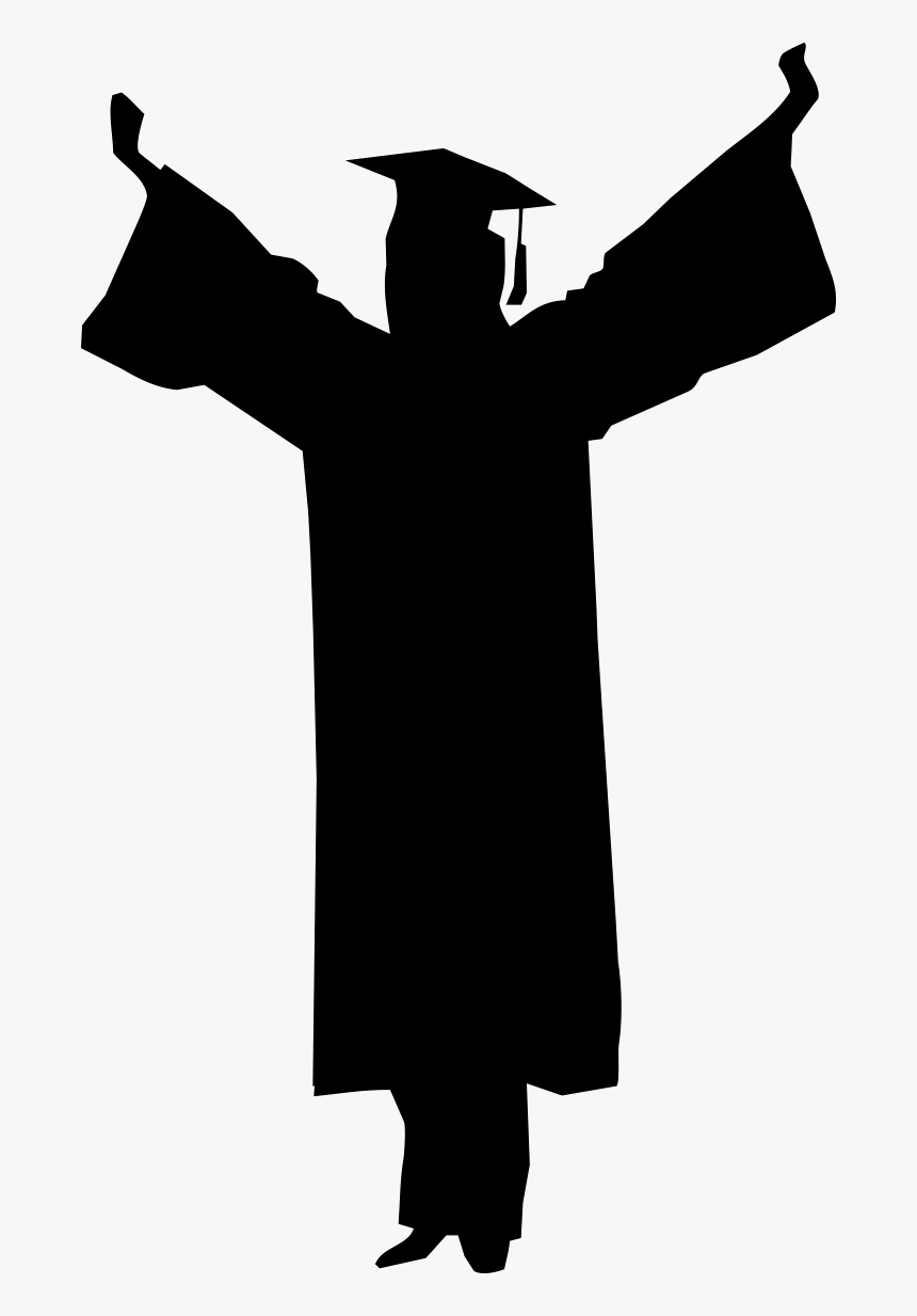 Clip Art Graduate University Graduation Ceremony Student - Graduating Student Silhouette Png, Transparent Png, Free Download